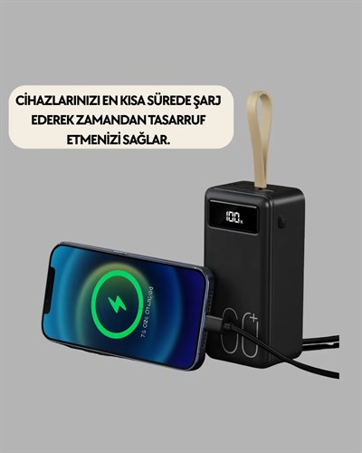 Tüm Cihazlara Uyumlu Çoklu Çıkışlı Powerbank