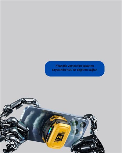 Type-C Girişli AI Modlu Yüksek Performanslı Telefon Soğutucu