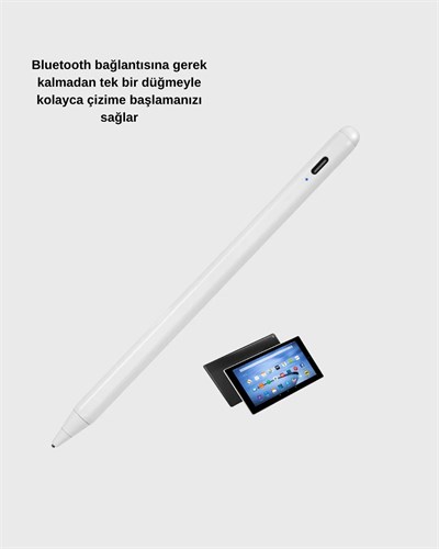 Type-C Şarjlı Dokunmatik Kalem – iPad, iPhone ve Android Uyumlu, Sessiz Çalışan