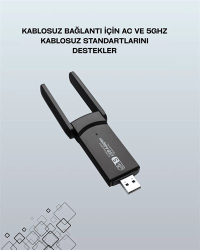 USB 3.0 Wireless Adaptör – 2.4GHz & 5GHz Destekli