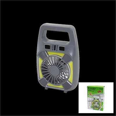 USB Şarjlı 2in1 Mini Fan ve Fener 10W – 2 Kademe, Su Geçirmez, Taşınabilir