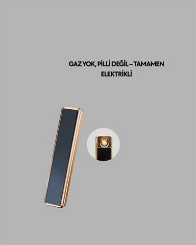 USB Şarjlı Alevsiz Elektronik Çakmak – Rüzgara Dayanıklı, Gazsız, Güvenli Kullanım