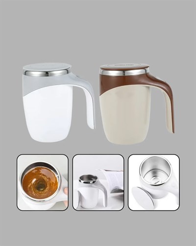 USB Şarjlı Manyetik Karıştırıcı Kupa Otomatik Karıştırma Paslanmaz Çelik