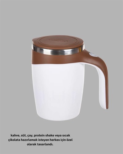 USB Şarjlı Manyetik Karıştırıcı Kupa Otomatik Karıştırma Paslanmaz Çelik