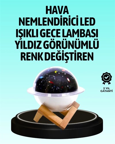 USB ile çalışan projektörlü aromaterapi nemlendirici masaüstü kullanım için uygun