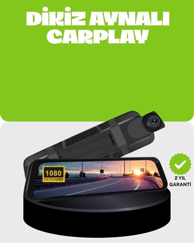 Ultra Geniş Açılı Araç Kamerası Dokunmatik Ayna Kayıtlı
