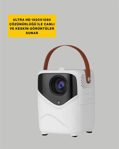 Ultra HD Çözünürlüklü Taşınabilir Projektör – 1920x1080 Piksel Görüntü Kalitesi