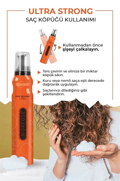 Ultra Strong Saç Köpük 200 ML - Ultra Güçlü Tutuş - mrfs