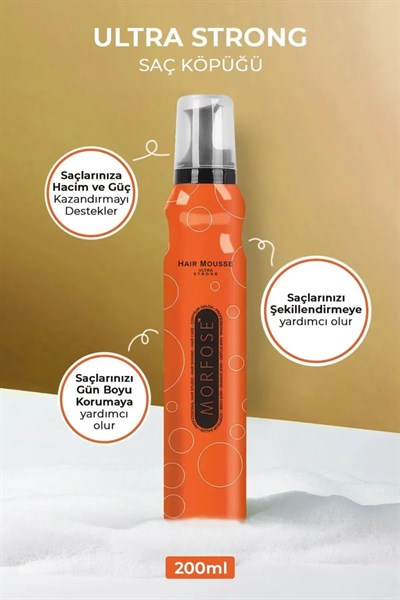 Ultra Strong Saç Köpük 200 ML - Ultra Güçlü Tutuş - mrfs