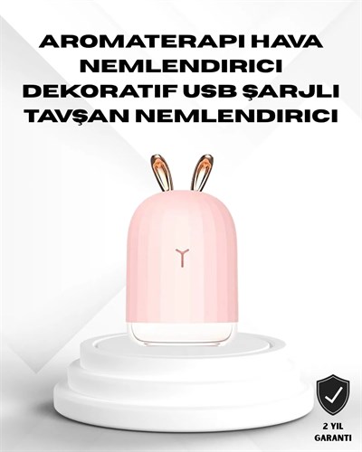 Ultrasonik Hava Nemlendirici 200 ml Aroma Difüzör LED Işıklı Sessiz