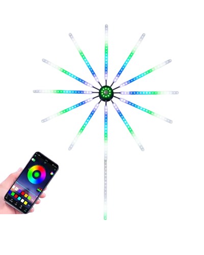 Uygulama Destekli RGB LED Havai Fişek Duvar Aydınlatması