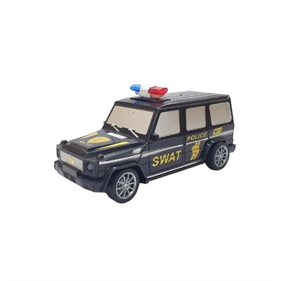 Uzaktan Kumandalı Mercedes Polis Jeep 1:20 Ölçek 18 Cm Siyah