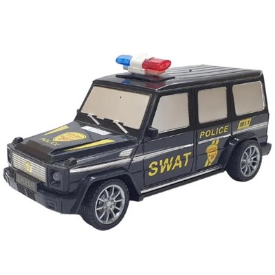 Uzaktan Kumandalı Mercedes Polis Jeep 1:20 Ölçek 18 Cm Siyah