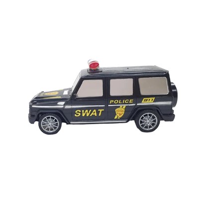 Uzaktan Kumandalı Mercedes Polis Jeep 1:20 Ölçek 18 Cm Siyah