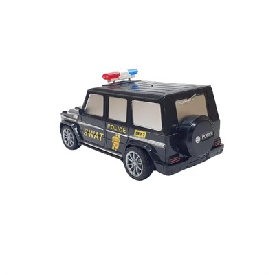 Uzaktan Kumandalı Mercedes Polis Jeep 1:20 Ölçek 18 Cm Siyah