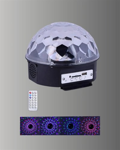 Uzaktan Kumandalı RGB LED Disko Topu Bluetooth Hoparlörlü