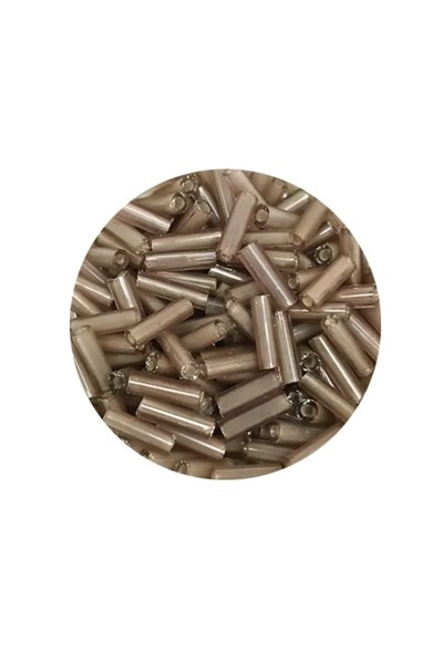Uzun Boru Kesme Boncuk Çap 2mm Uzunluk 10 mm - 20 Gram - Duman - BNC253