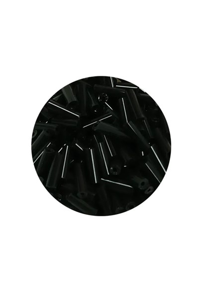 Uzun Boru Kesme Boncuk Çap 2mm Uzunluk 10 mm - 60 Gram - Siyah - BNC280