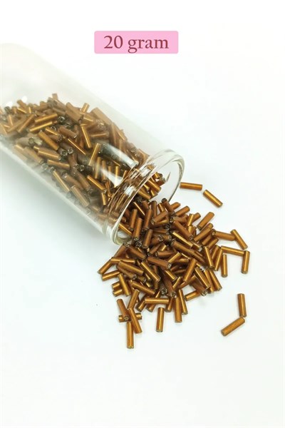 Uzun Boru Kesme Boncuk Çap 2mm Uzunluk 10 mm - 4 Renk - Toplam 80 Gram - BNC426