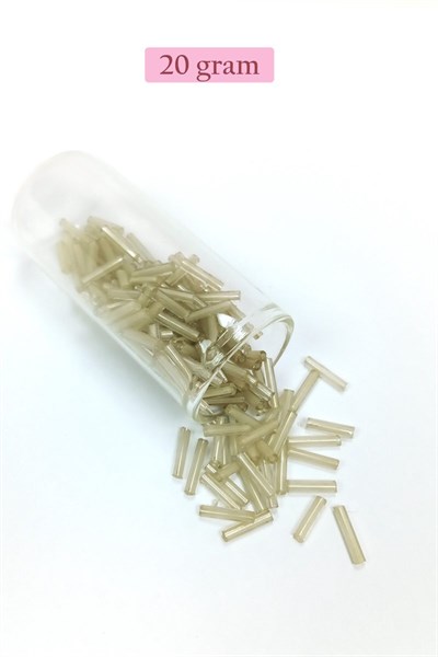 Uzun Boru Kesme Boncuk Çap 2mm Uzunluk 10 mm - 4 Renk - Toplam 80 Gram - BNC429