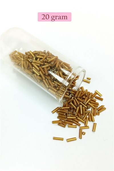 Uzun Boru Kesme Boncuk Çap 2mm Uzunluk 10 mm - 4 Renk - Toplam 80 Gram - BNC427