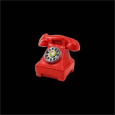 Vintage Ankesörlü Telefon Biblo Reçine 12x7.5 cm