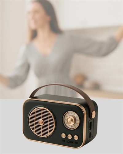 Vintage Bluetooth Radyo – TF Kart ve FM Destekli Taşınabilir Nostaljik Model