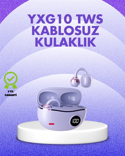 YXG10 Kablosuz Kulaklık – Bluetooth 5.4, Dokunmatik, LED Ekranlı Şarj Kutusu