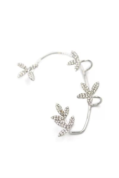 Yaprak Kıkırdak Küpe - Gümüş