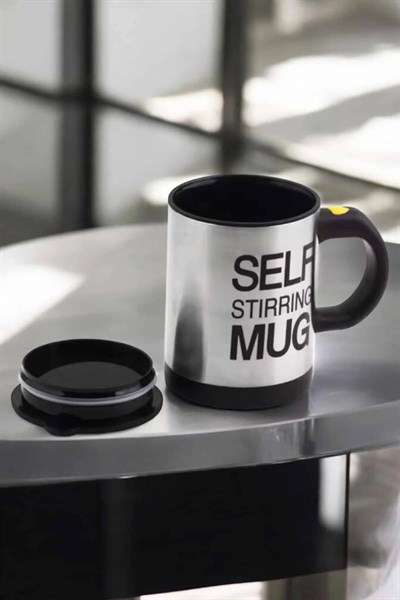 Yazılı Kupa Kendi Kendini Karıştıran Mikser Kupa Termos Bardak