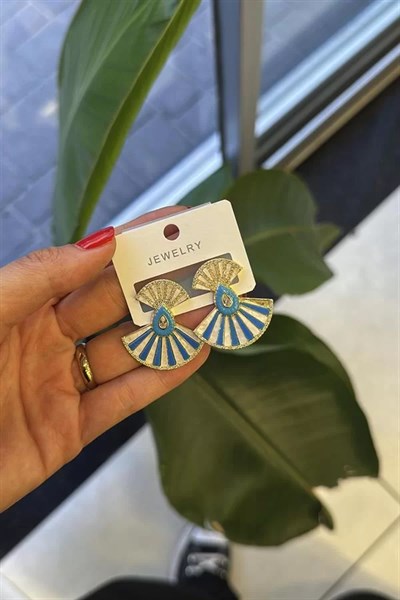 Yelpaze Küpe - Altın