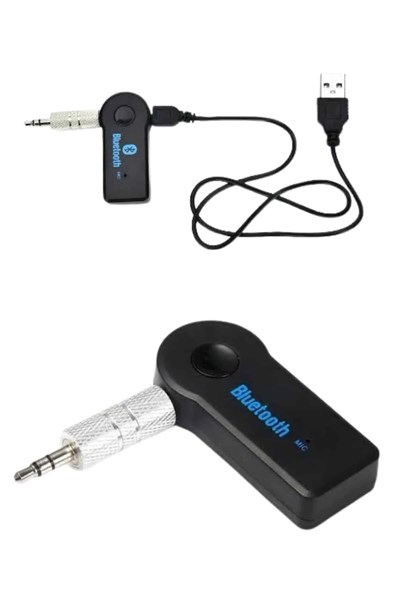 Yeni Nesil Bluetooth Aux Araç Kiti Siyah TV Tablet Telefon Araç Araba