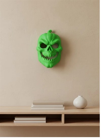 Yeşil Dekoratif Korku Maskesi Duvar Süsü