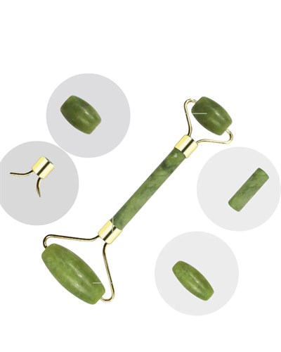 Yeşim Taşı Yüz Bakım Seti Çift Başlıklı Roller ve Gua Sha