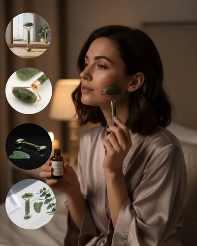 Yeşim Taşı Yüz Masaj Seti Şişlik Azaltıcı 2 Parça