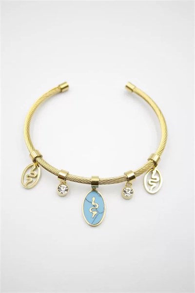 Yılan Örgü Bilezik - Altın