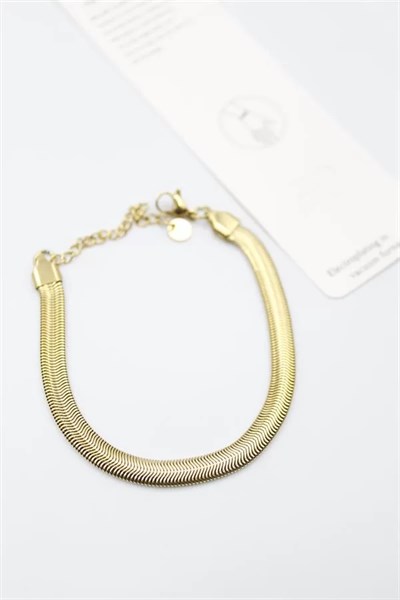 Yılan Zincir Bileklik - Altın