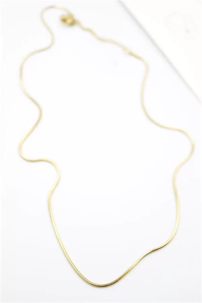 Yılan Zincir Kolye - 46cm - Altın