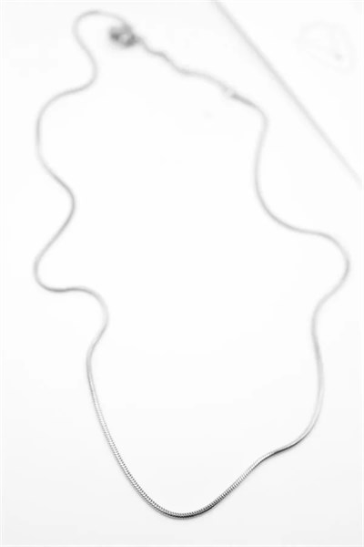 Yılan Zincir Kolye - 46cm - Gümüş