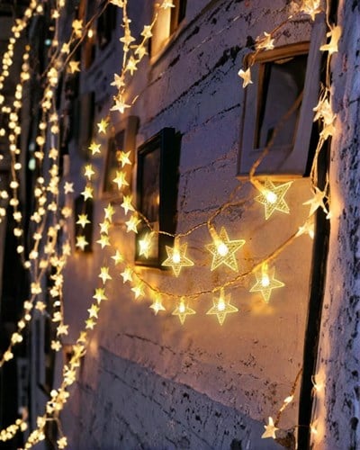 Yıldız Figürlü Led Şerit Işık 5m İç Mekan Dekor Aydınlatma