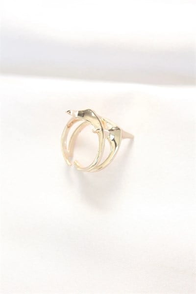 Yıldız Model Gold Renk Ayarlanabilir Yüzük