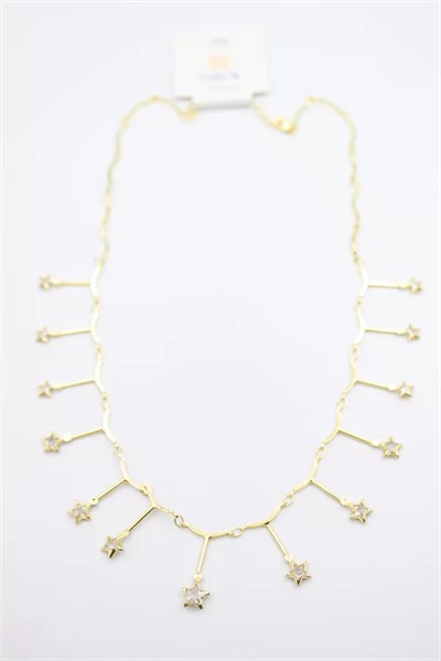 Yıldız Sallantılı Kolye - Altın