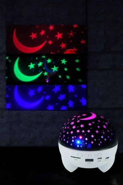 Yıldız Yansıtmalı Projeksiyon Gece Lambası Şarjlı Taşınabilir
