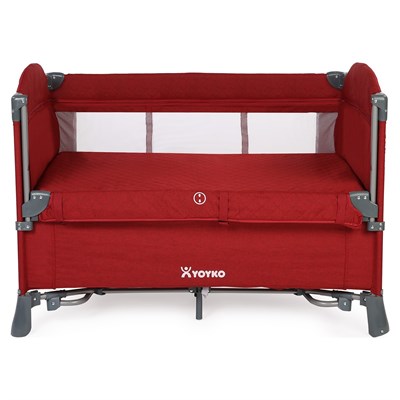 Yoyko Exclusive Comfort 8 in 1 Anne Yanı Park Yatak Oyun Parkı 70x110 - Bordo