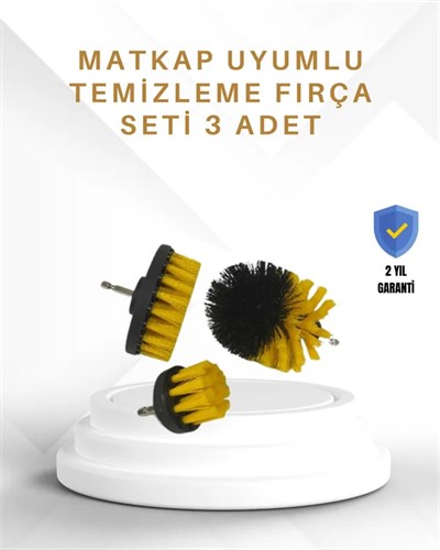 Yüksek Devirde Etkili Temizlik Sağlayan Matkap Ucu Fırça Seti