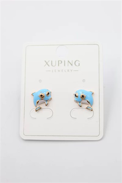 Yunus Balığı Küpe - Altın