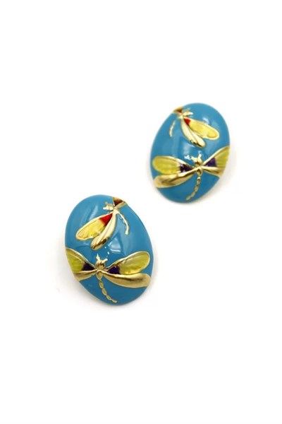 Yusufçuk Küpe - Mavi