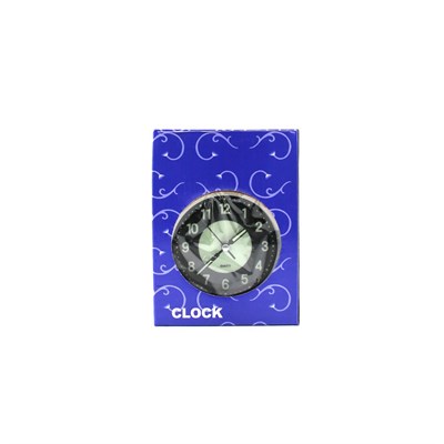 Yuvarlak Metal Çalar Saat 10 cm - Pilli Işıklı Fosforlu