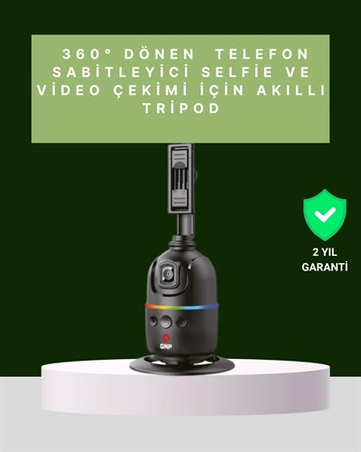 Yüz Takipli 360° Akıllı Gimbal Telefon ve Aksiyon Kamera Uyumlu