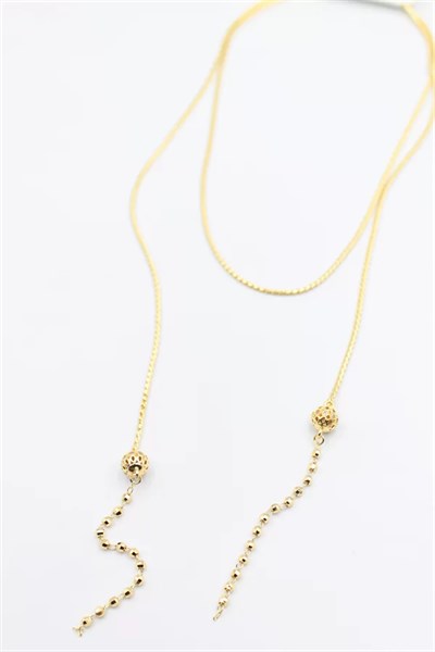 Zincir Sallantılı Kolye - Altın